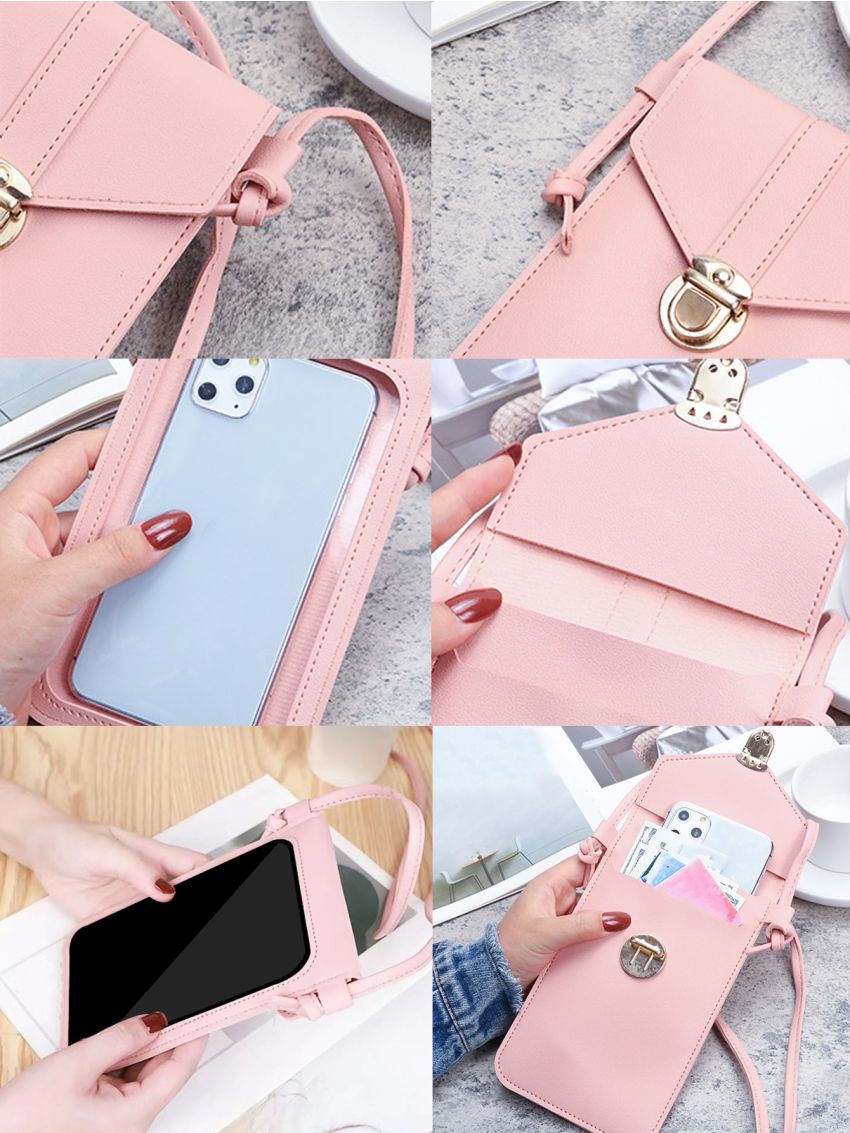 Women Bag Soft Wallet Touch Screen Cell Phone Purse Crossbody Shoulder Strap Handbag