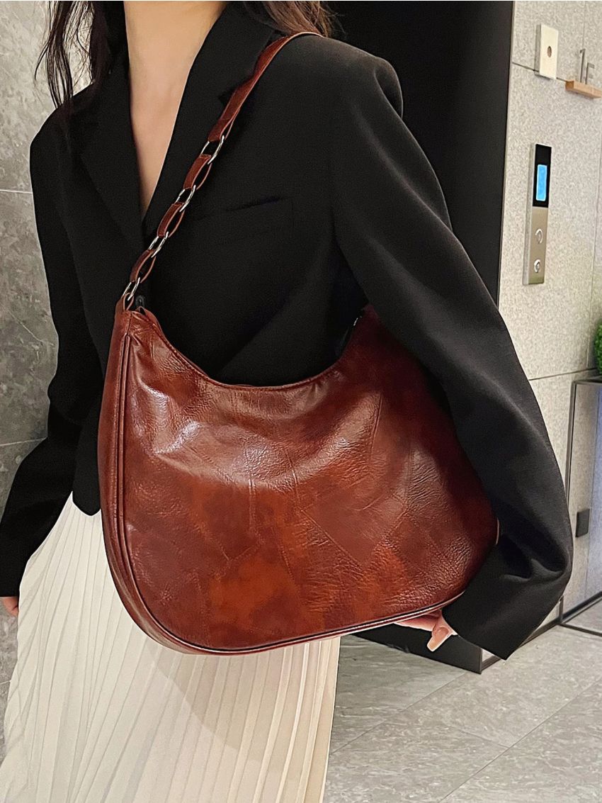 Large Capacity Hobo Bag Vintage Design