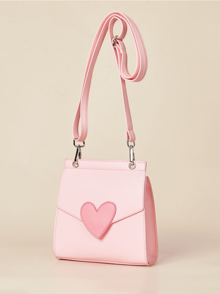 Kawaii Mini Heart Decor Flap Square Bag