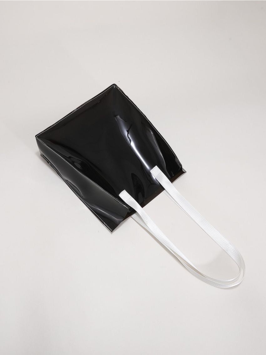 Medium Square Bag Plaid Pattern Double Handle