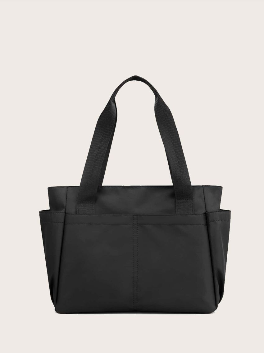 Minimalist Shopper Bag Small Nylon Black