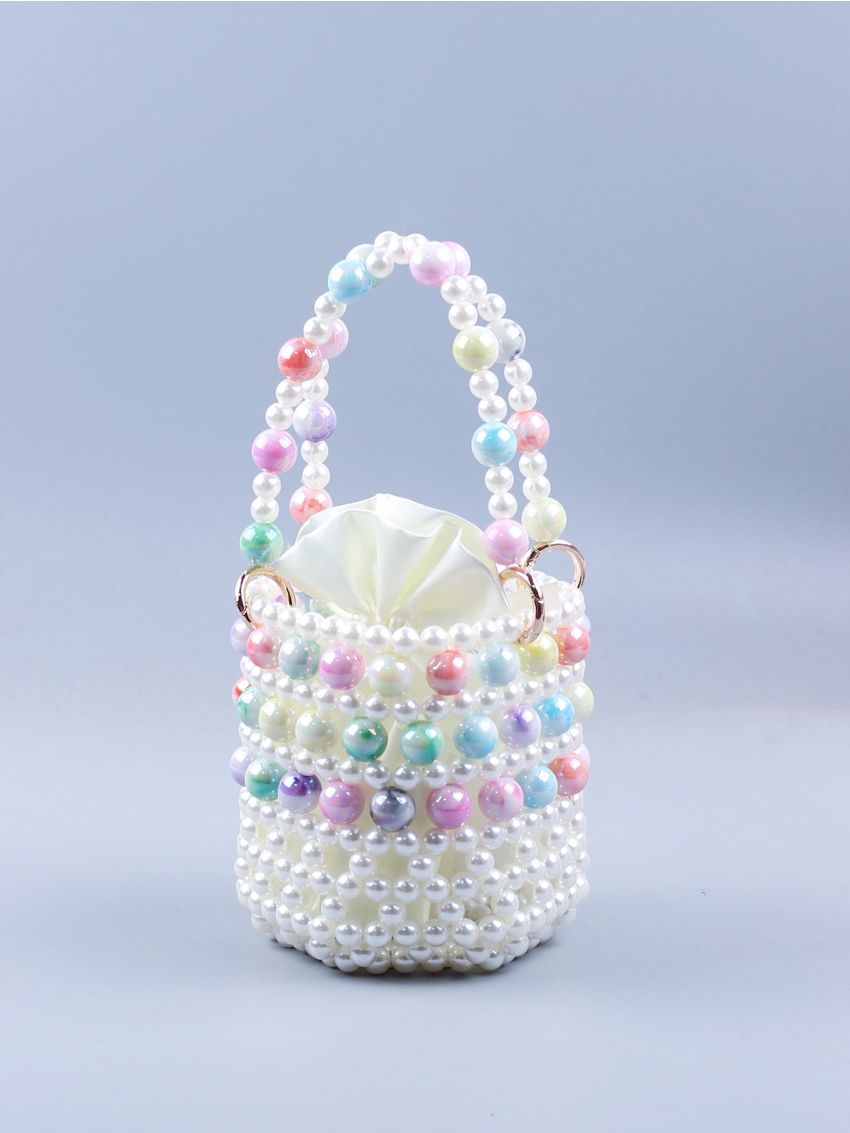 Beaded Bucket Bag Drawstring Design