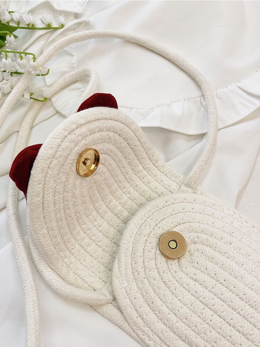 Bow Decor Flap Phone Wallet Cute