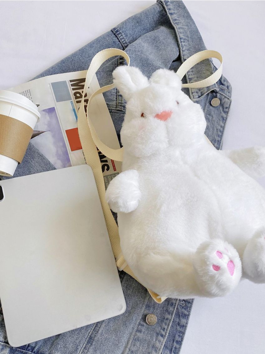 Small Novelty Bag Cartoon Fluffy Rabbit Design