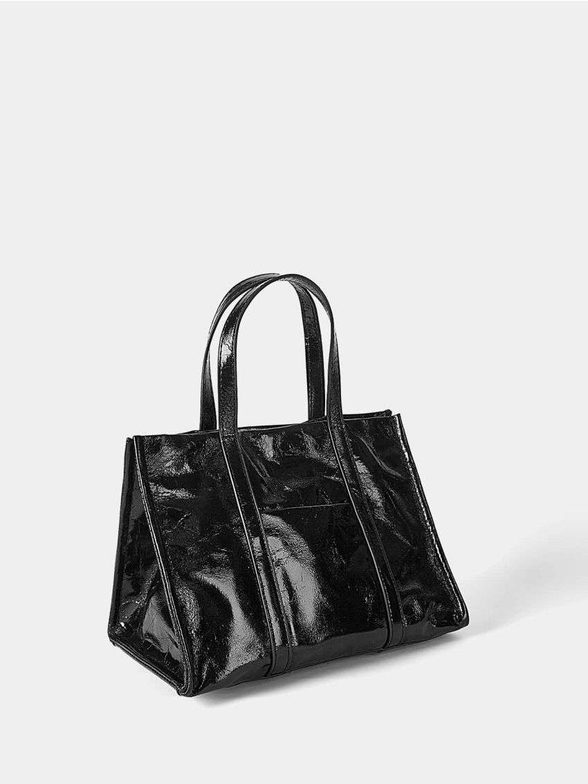 Medium Square Bag Minimalist Solid Color Double Handle