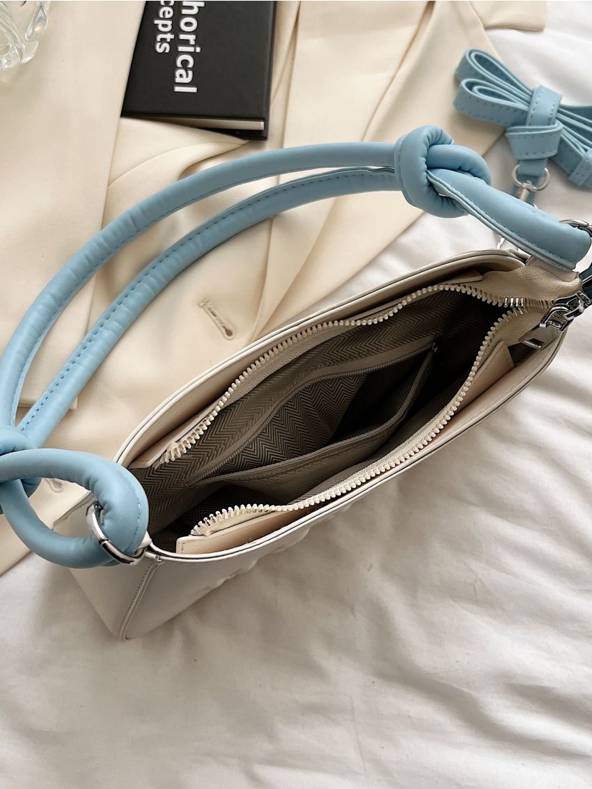 Medium Baguette Bag Letter Embossed Fashion Style