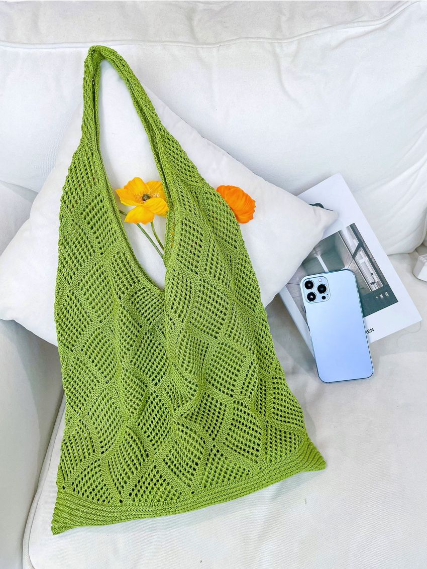 Geometric Graphic Crochet Bag Large Capacity Vacation
