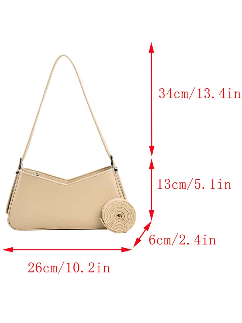 Letter Graphic Baguette Bag Elegant