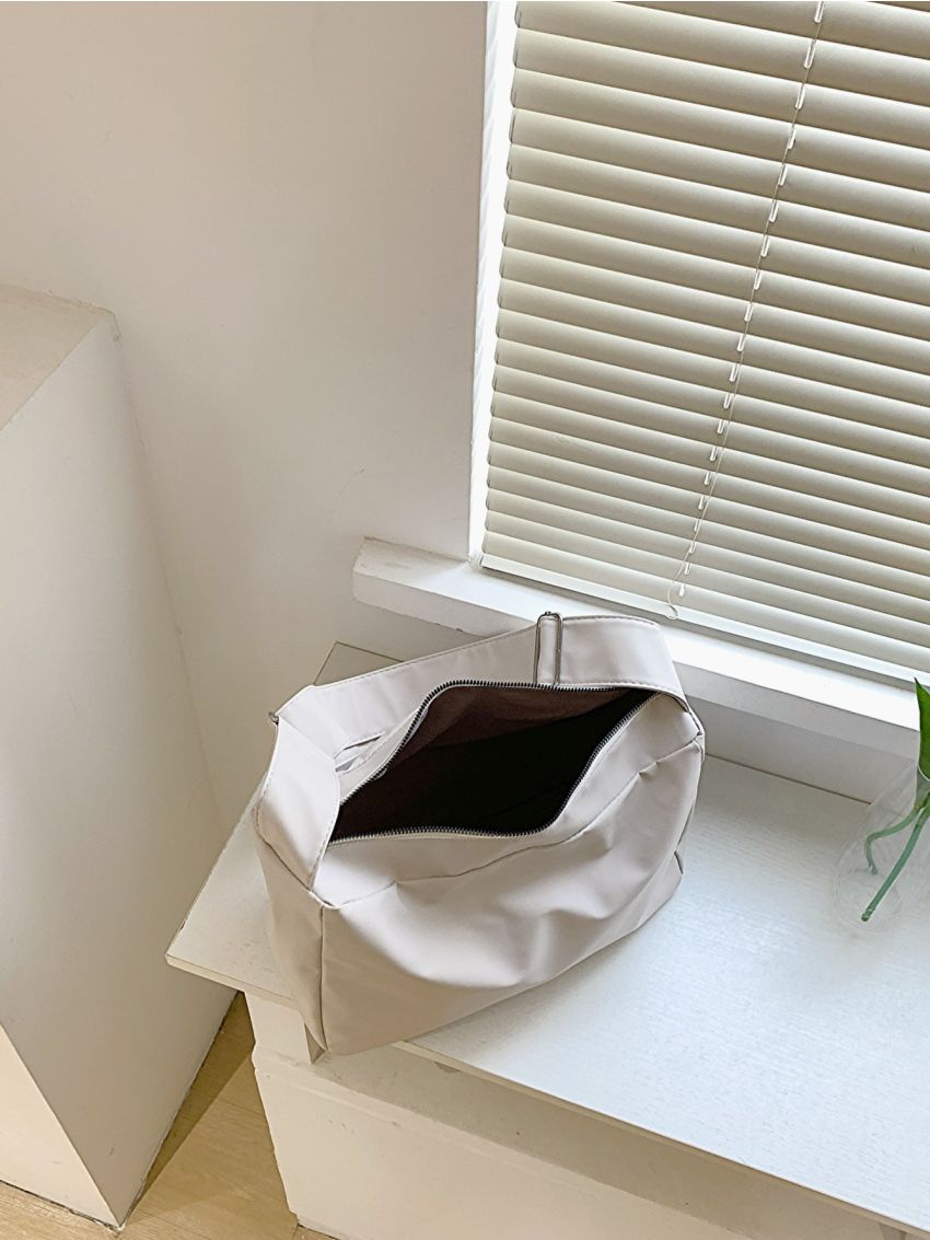 Minimalist Hobo Bag Solid White