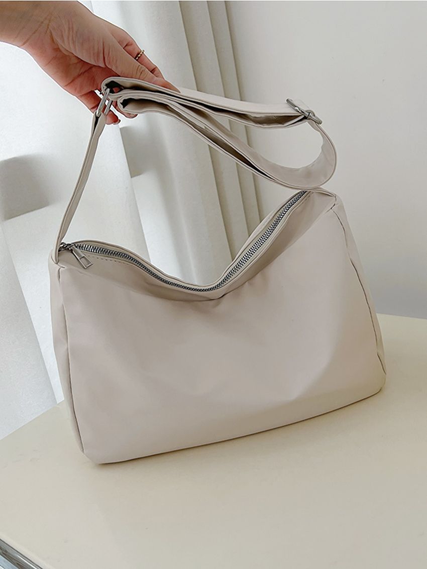 Minimalist Hobo Bag White