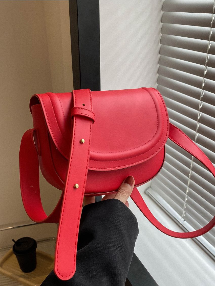 Mini Flap Saddle Bag Neon Red