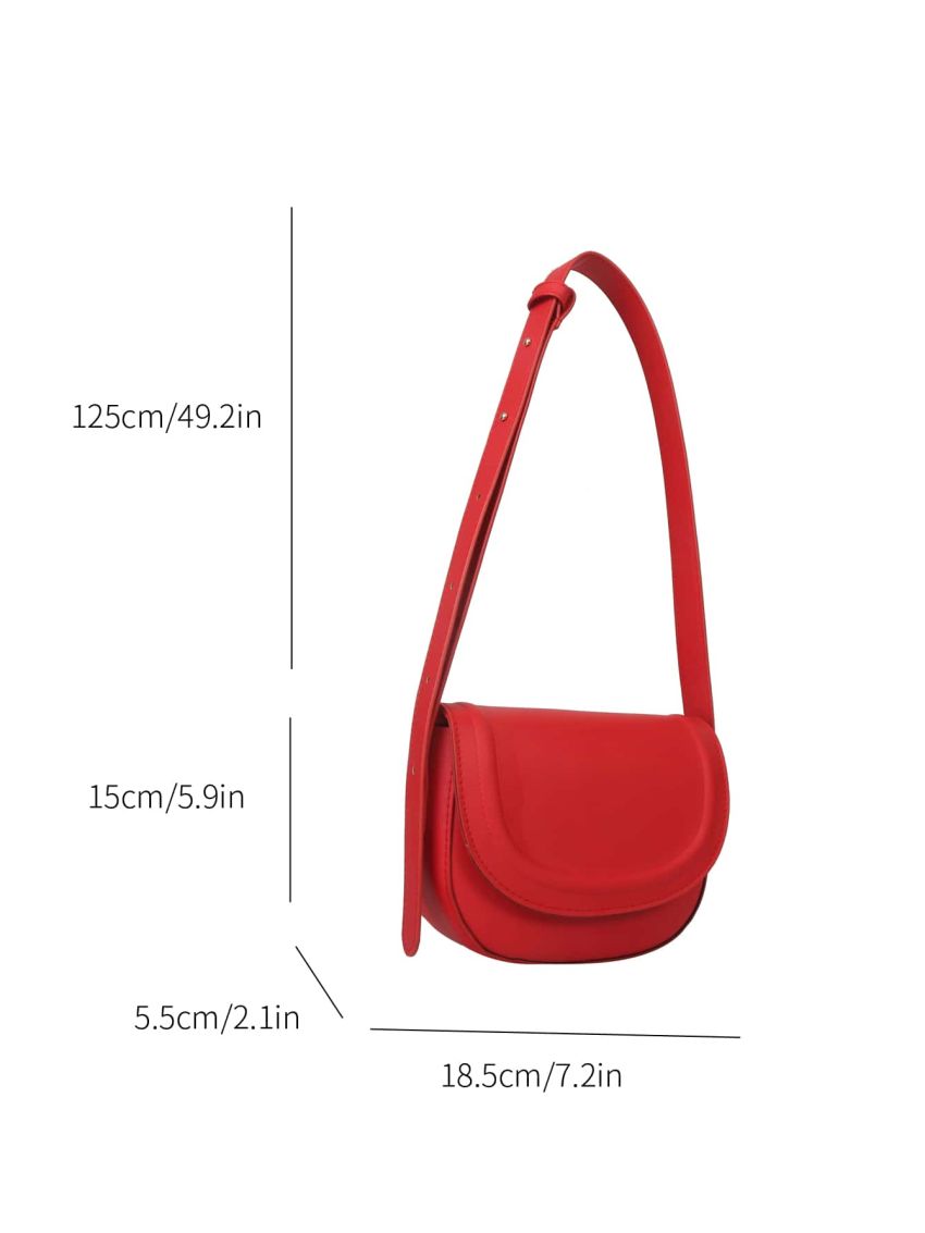 Mini Flap Saddle Bag Neon Red