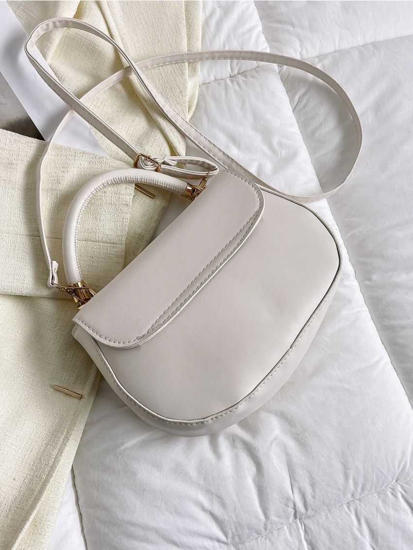 Small Flap Saddle Bag Metal Decor