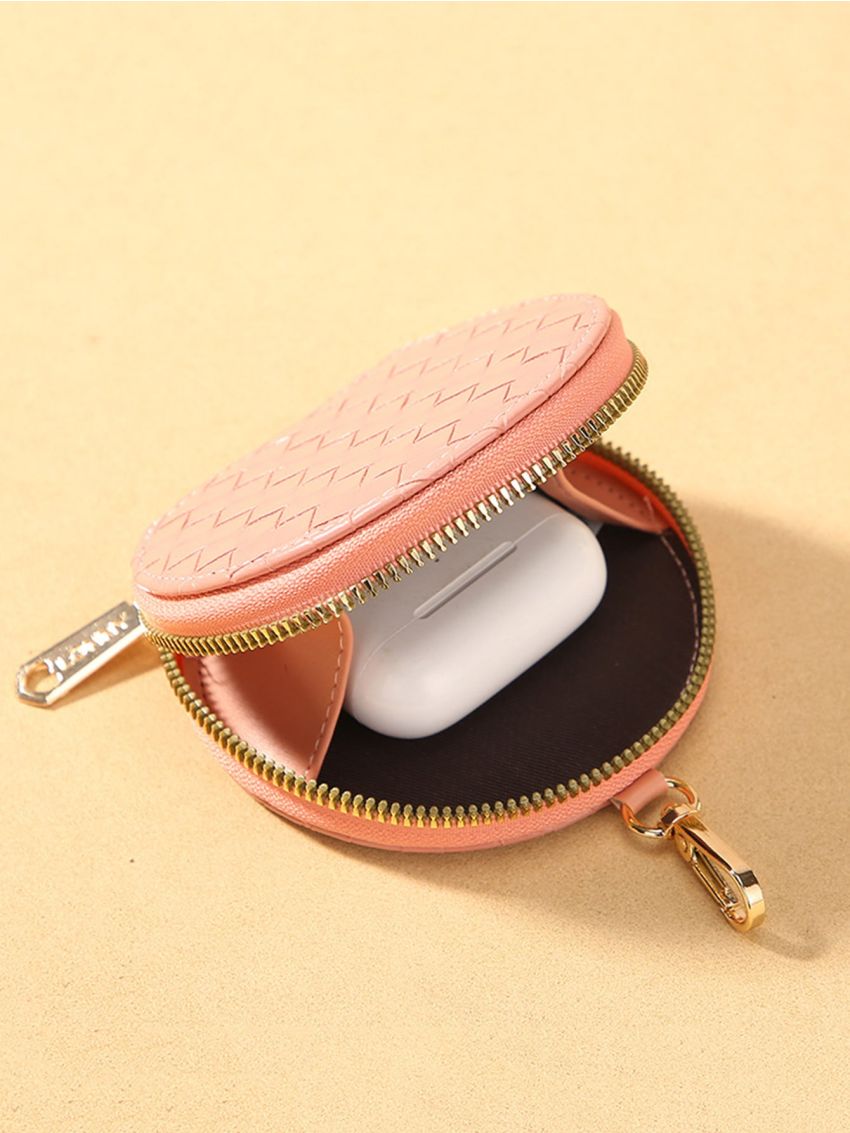 Letter Graphic Phone Wallet With Coin Purse Pink