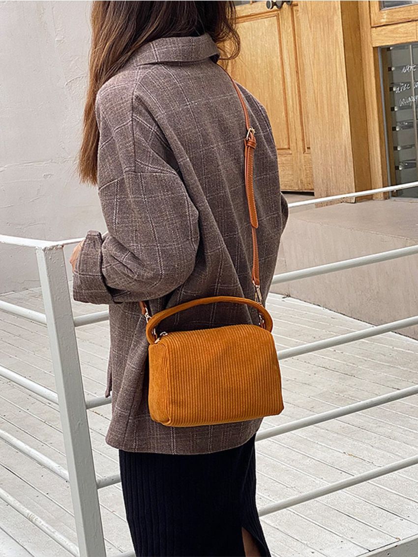 Minimalist Square Bag Mini Corduroy