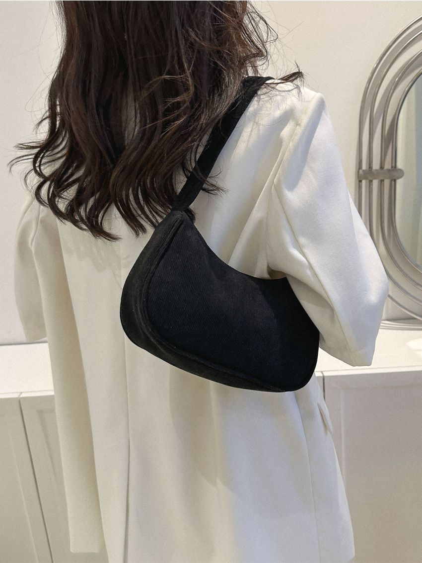 Minimalist Hobo Bag Small Black