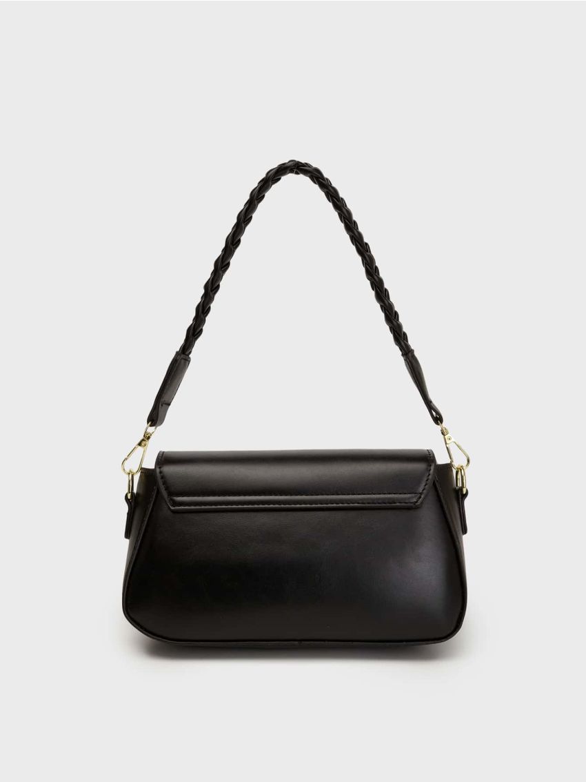 Minimalist Square Bag Small Black Flap