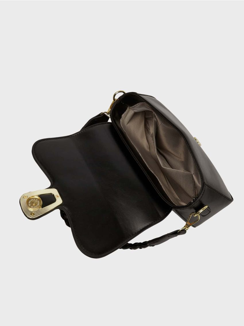 Minimalist Square Bag Small Black Flap