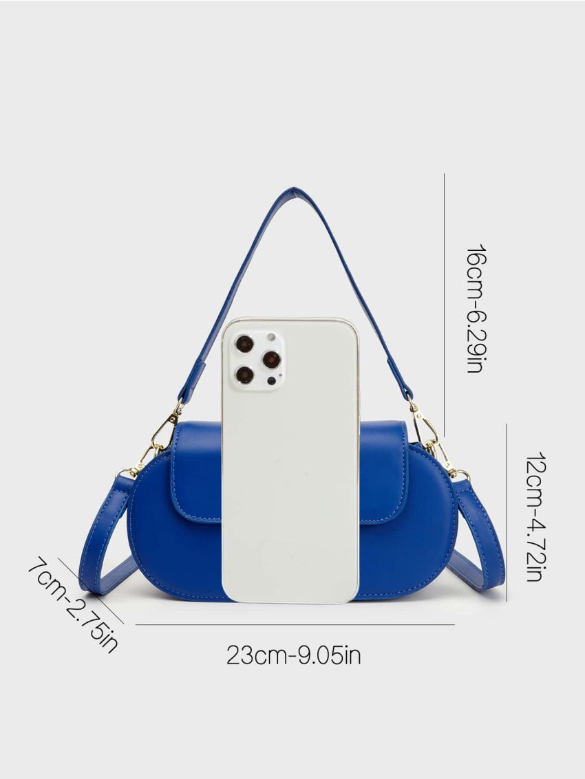 Minimalist Novelty Bag Small Flap Blue