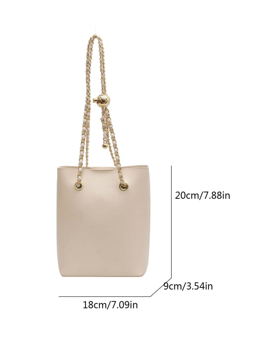 Minimalist Bucket Bag Grommet Eyelet Decor Mini