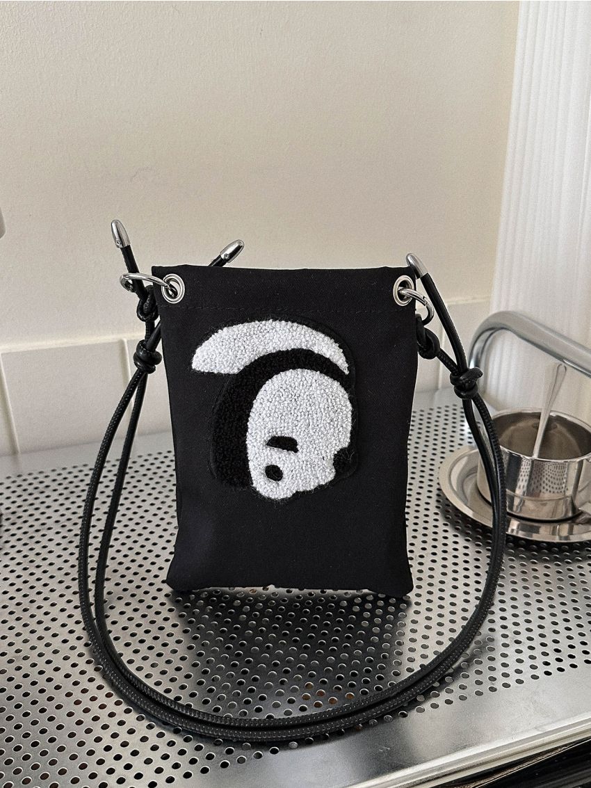 Mini Square Bag Panda Graphic Two Tone