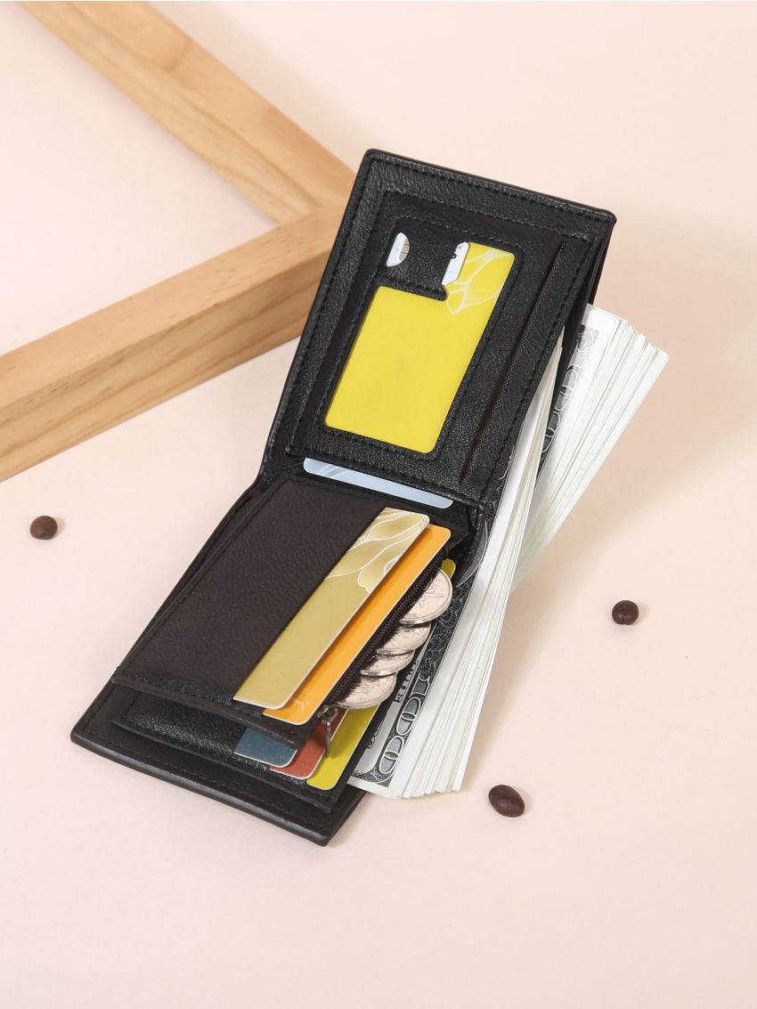 Two Tone Small Wallet Letter Graphic