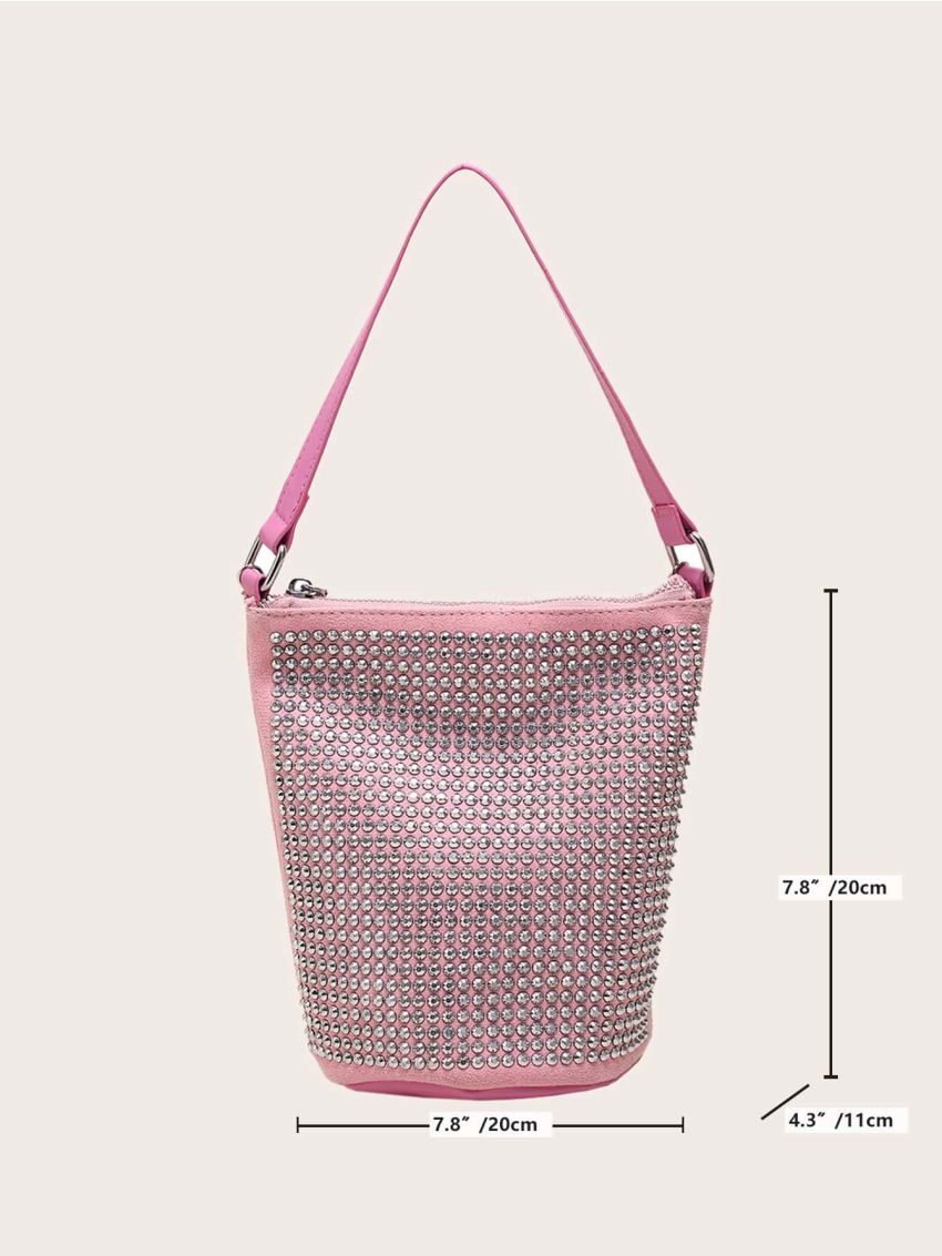Mini Studded Decor Bucket Bag Fashion