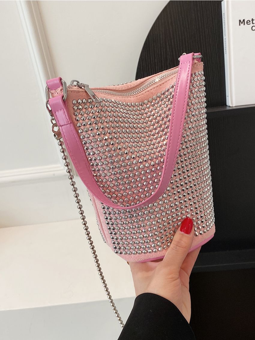 Mini Studded Decor Bucket Bag Fashion
