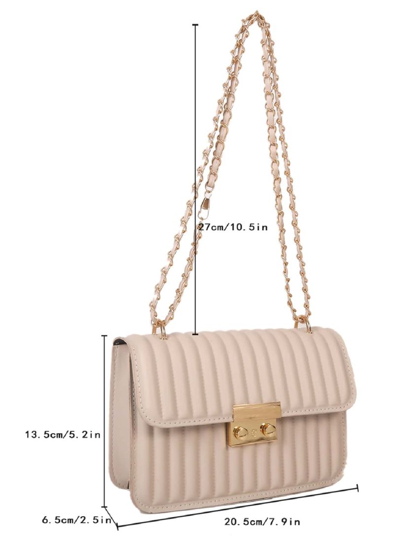 Women Square Bag Flap Chain PU Fashionable