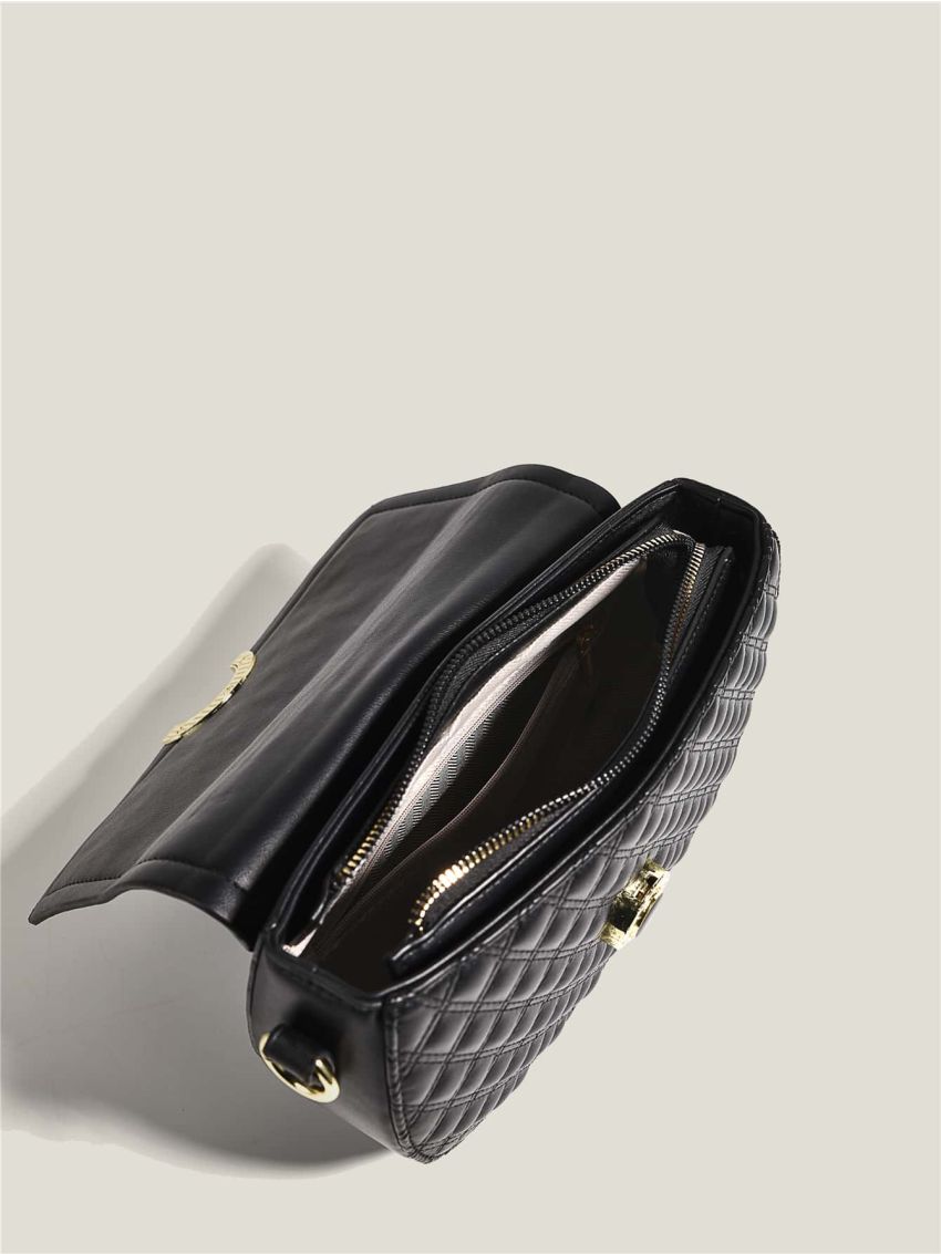 Quilted Saddle Bag Twilly Scarf Decor PU