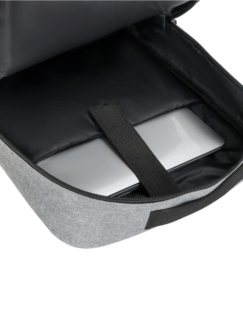 3pcs Bag Set Laptop Backpack Crossbody Clutch Bag Two Tone