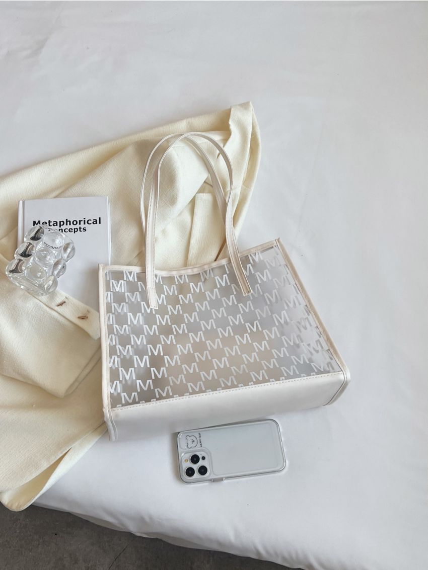 Clear Beach Bag Letter Graphic PVC