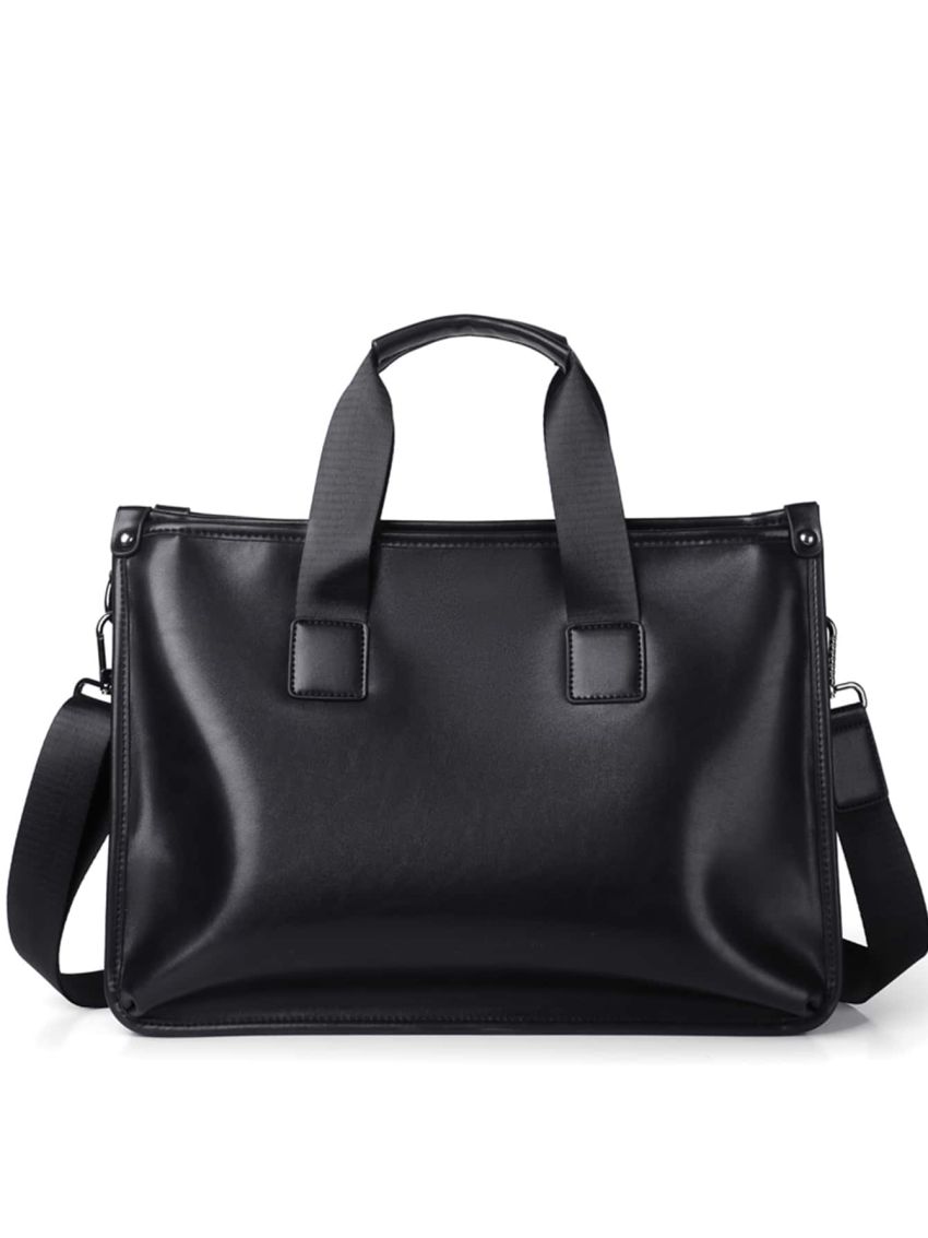 Minimalist Classic Briefcase Black Large Capacity