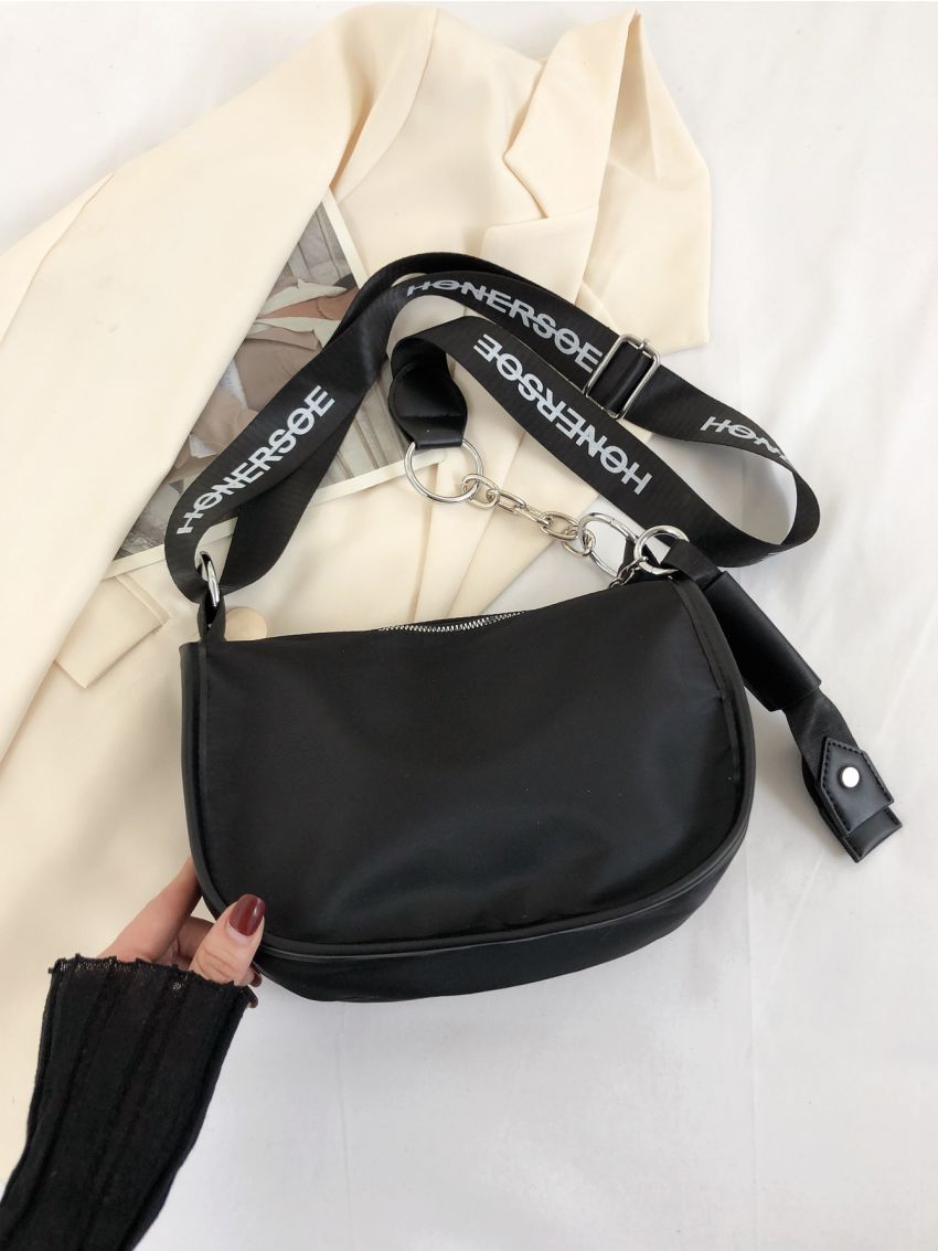 Minimalist Hobo Bag Black Medium