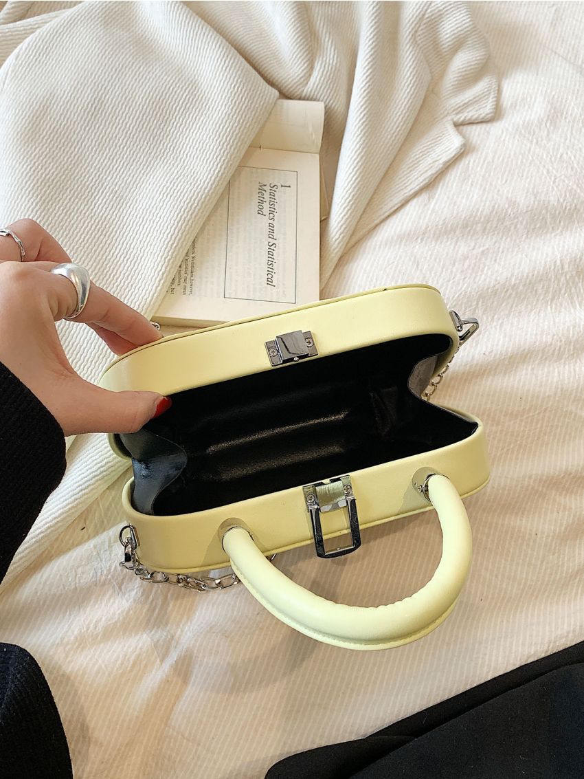 Cartoon Rabbit Graphic Box Bag Mini Yellow Cute