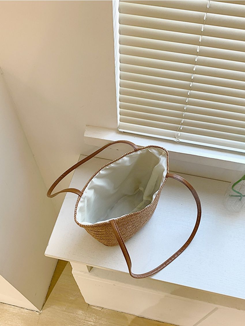 Medium Bucket Bag Khaki Minimalist For Vacation