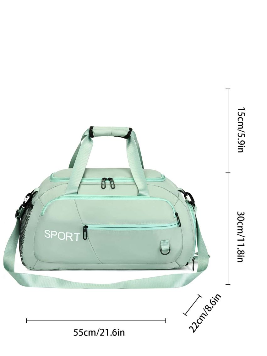 Oversized Travel Bag Letter Graphic Sports Bag Aesthetic