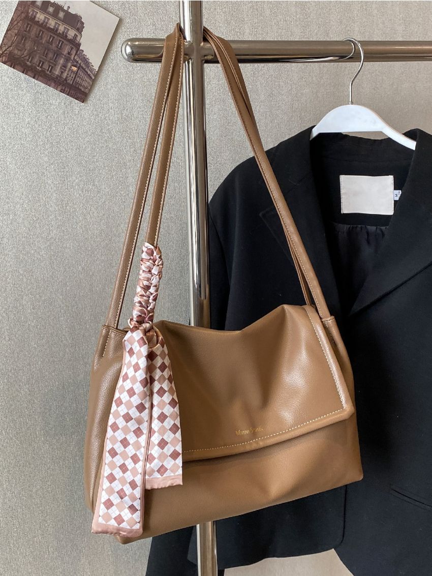 Twilly Scarf Decor Shoulder Tote Bag Small