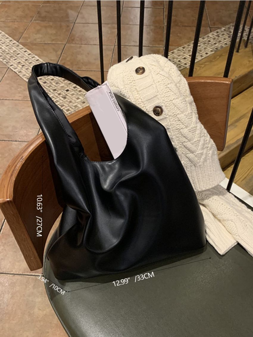 Minimalist Hobo Bag Medium Black