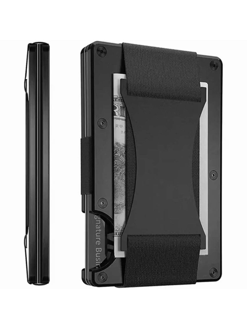 Minimalist Wallet For Men RFID Blocking Front Pocket Credit Card Holder Aluminum Metal Men's Wallet