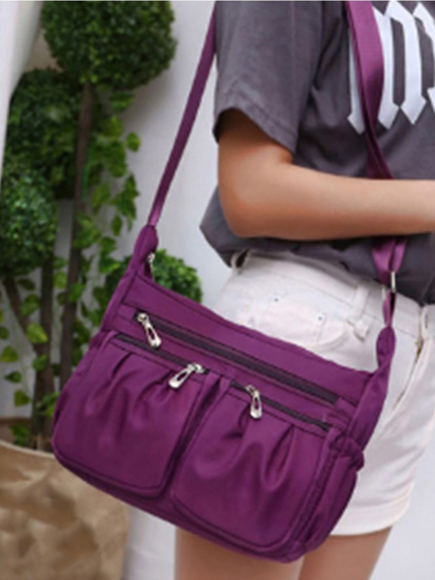 Fashion Women Shoulder Messenger Bag Waterproof Nylon Oxford Lightweight Package Large Capacity Casual Style