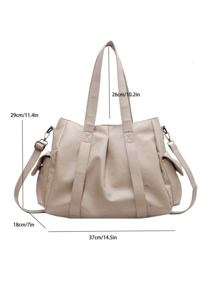 Medium Tote Bag Double Handle Solid Color