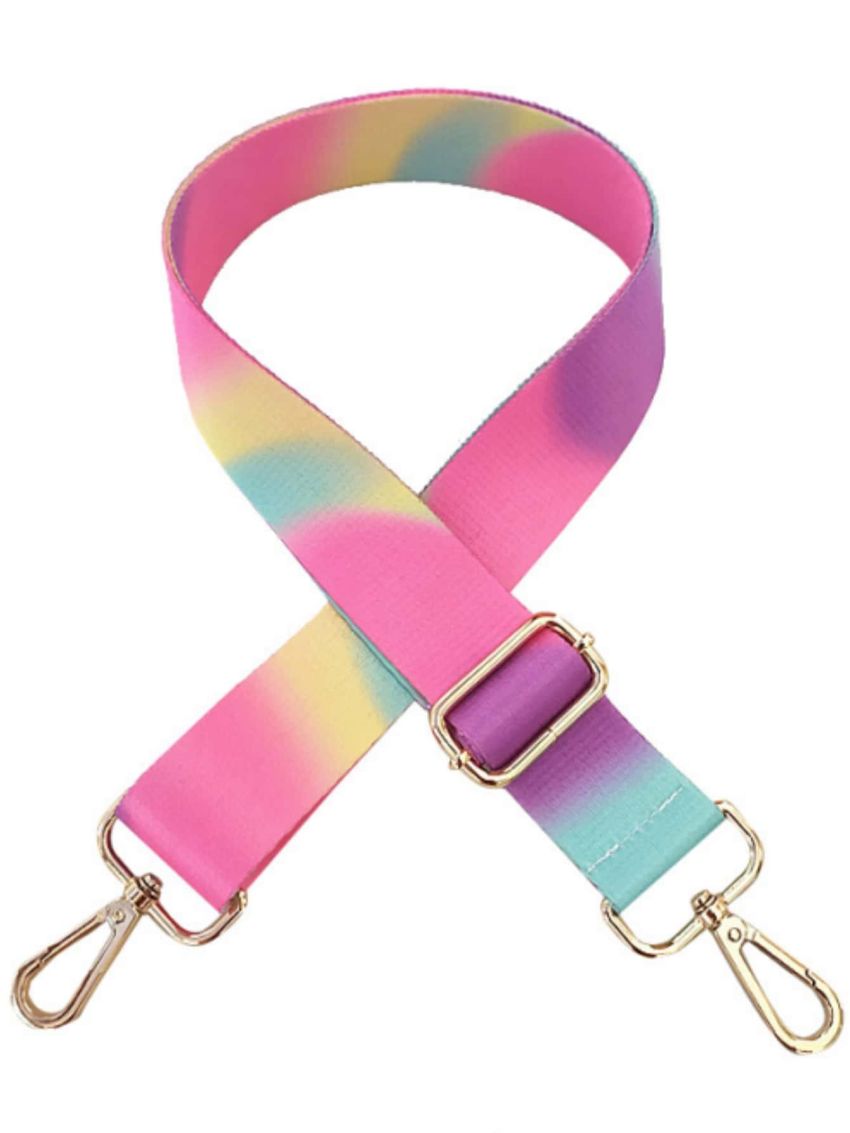 Colorblock Buckle Decor Bag Strap Fashion