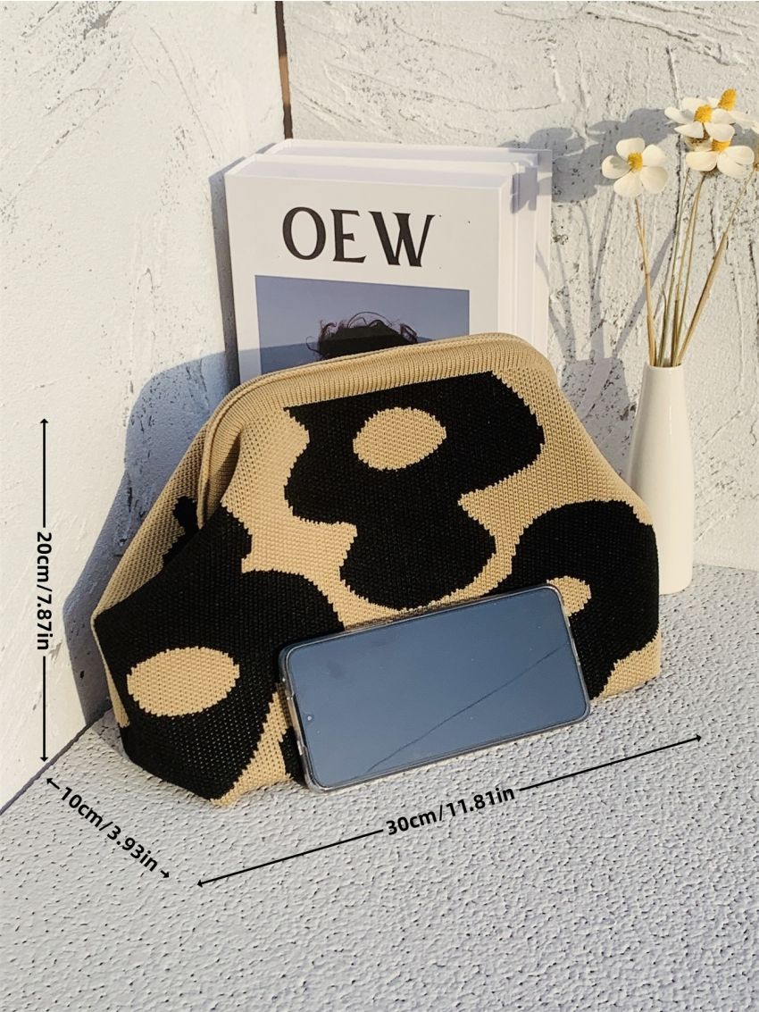 Mini Clutch Evening Bag Magnet Fashionable Floral For Party Evening Wedding