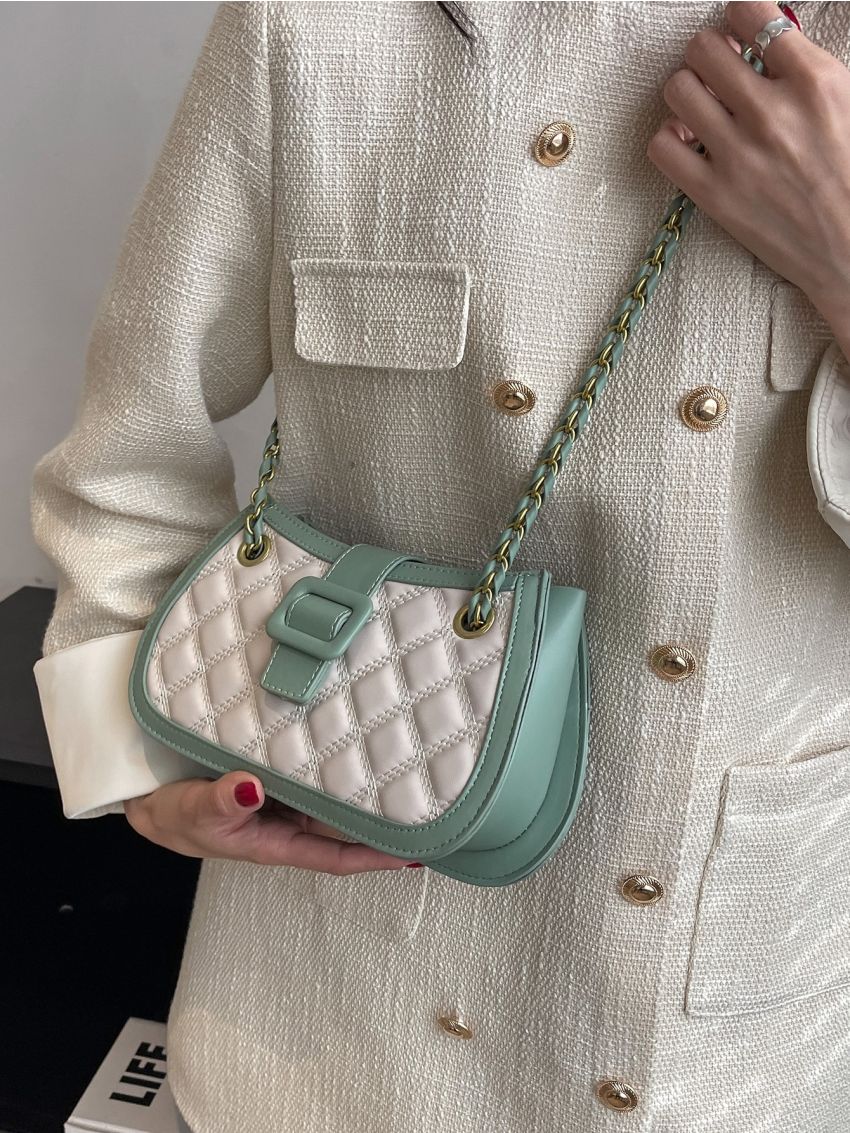 Quilted Hobo Bag Contrast Binding Small