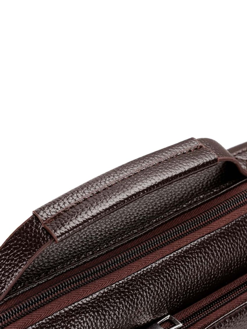 New Luxury Pu Men Bag Black Messenger Bag Briefcase Designer Male Fashion Crossbody Bag Shoulder Bag For Business Work Vintage Messenger Bag Briefcase Men Women For Business Work Satchel Shoulder Crossbody Bag