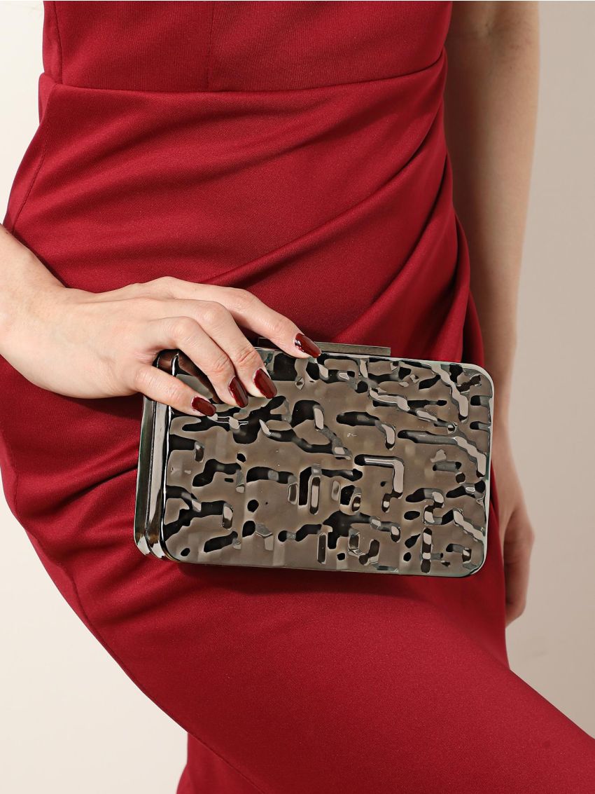 Mini Box Bag Chain Strap Iron Alloy