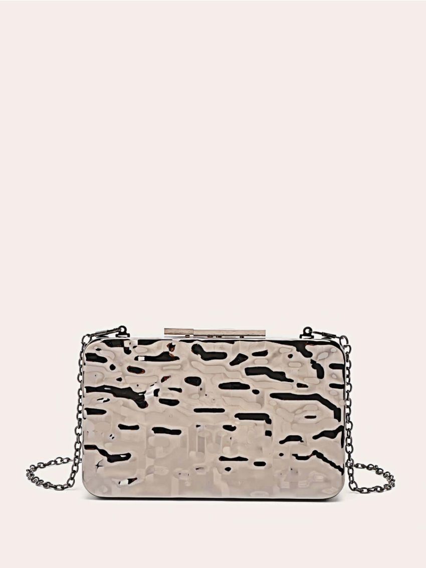 Mini Box Bag Chain Strap Iron Alloy