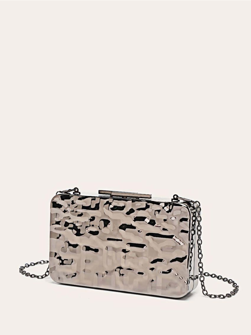 Mini Box Bag Chain Strap Iron Alloy