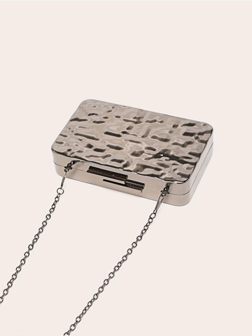 Mini Box Bag Chain Strap Iron Alloy